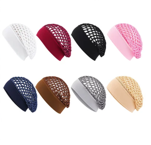Stretchy Wide-Edge Sleeping Cap Set – 3 Pieces - product image 21