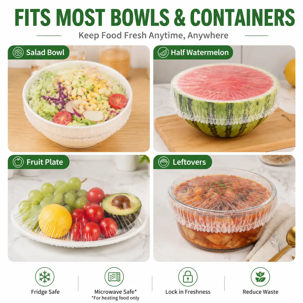 Disposable Stretch Food Covers – 100 Count - product image 5