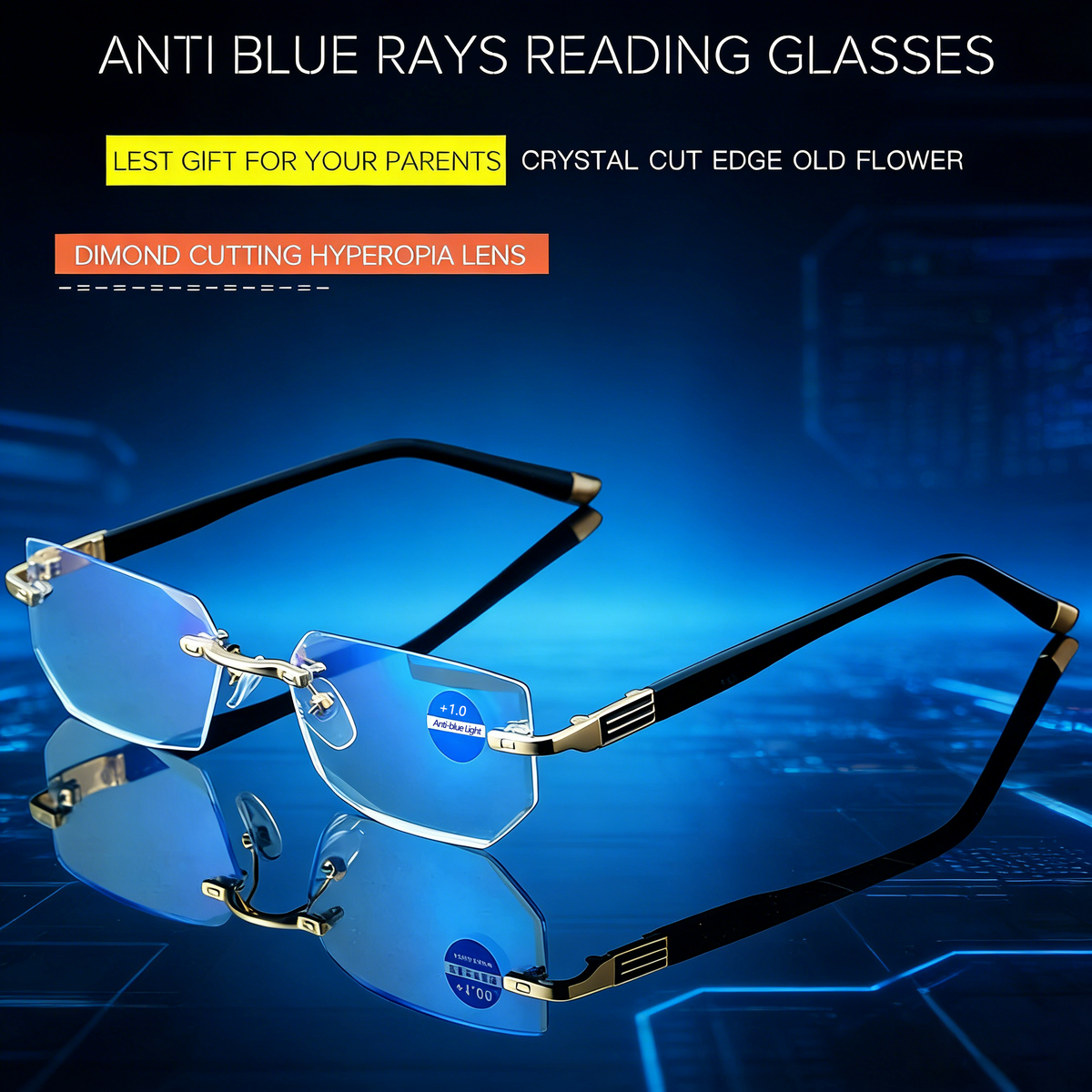 Reading Glasses with Gold or Silver Frame Options - product image 3