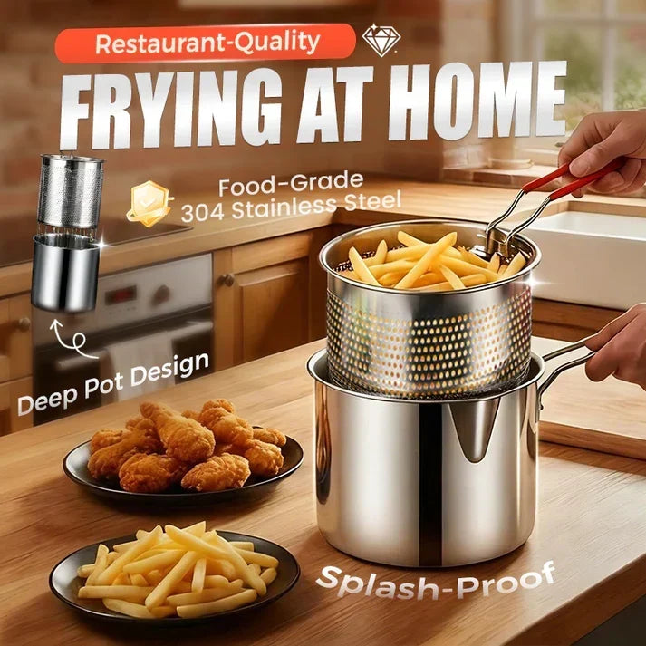 304 Stainless Steel Fryer Set with Frying Grid - product image 1