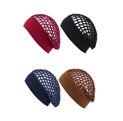 Stretchy Wide-Edge Sleeping Cap Set – 3 Pieces - product image 20
