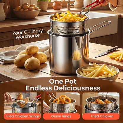 304 Stainless Steel Fryer Set with Frying Grid - product image 2