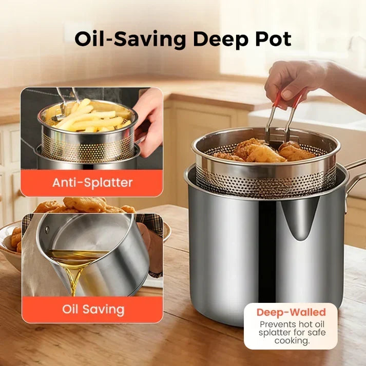 304 Stainless Steel Fryer Set with Frying Grid - product image 3