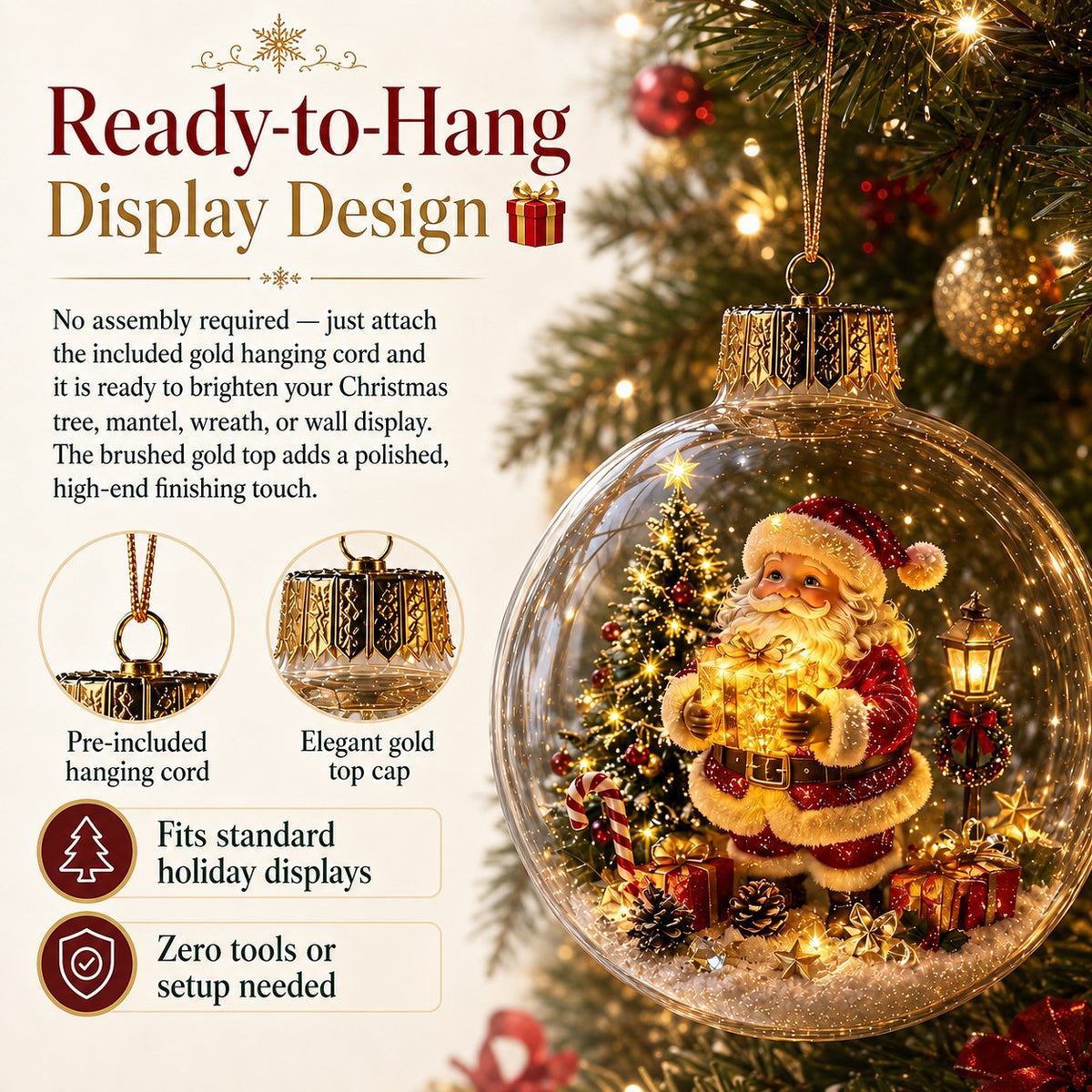 Glowing Christmas Diorama Ornament - product image 4