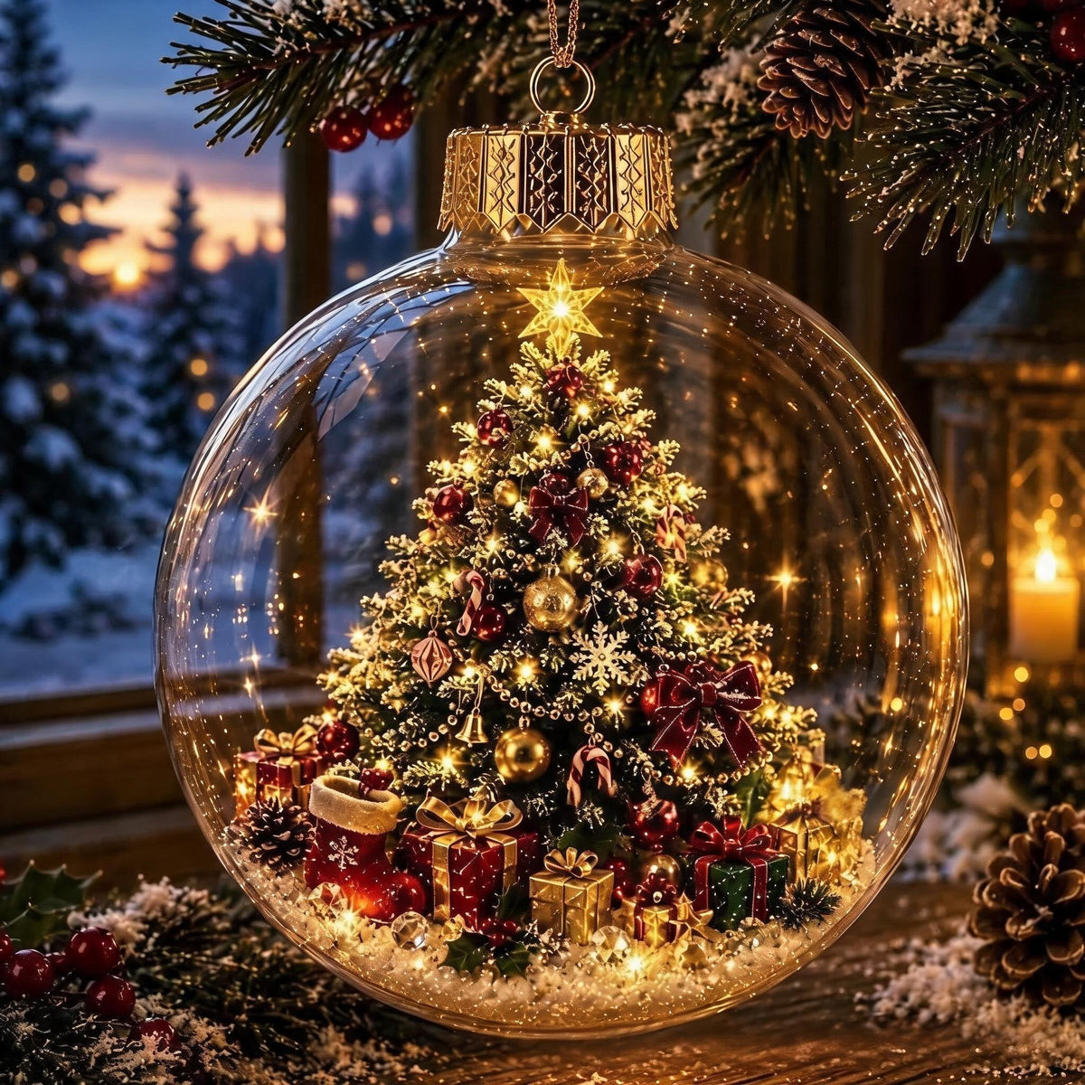 Glowing Christmas Diorama Ornament - product image 10