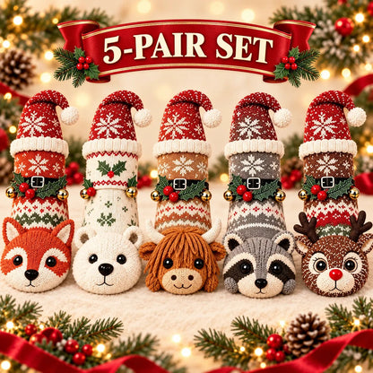 3D Knit Christmas Animal Slipper Socks - product image 10