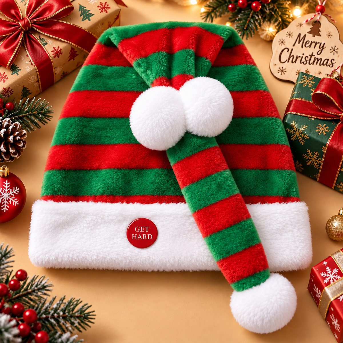 Animated Santa Hat with Moving Decoration - product image 7
