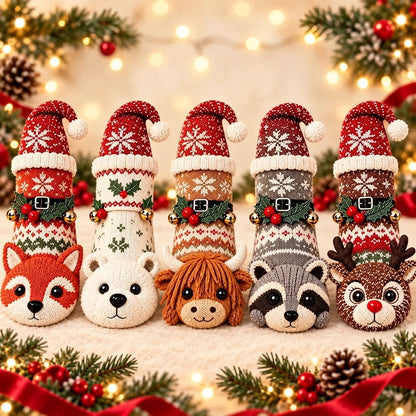3D Knit Christmas Animal Slipper Socks - product image 1