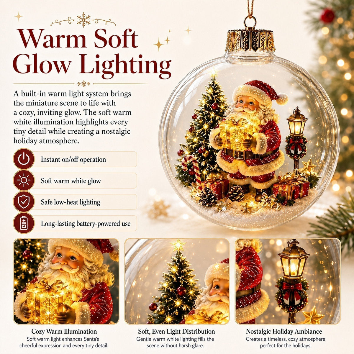 Glowing Christmas Diorama Ornament - product image 5