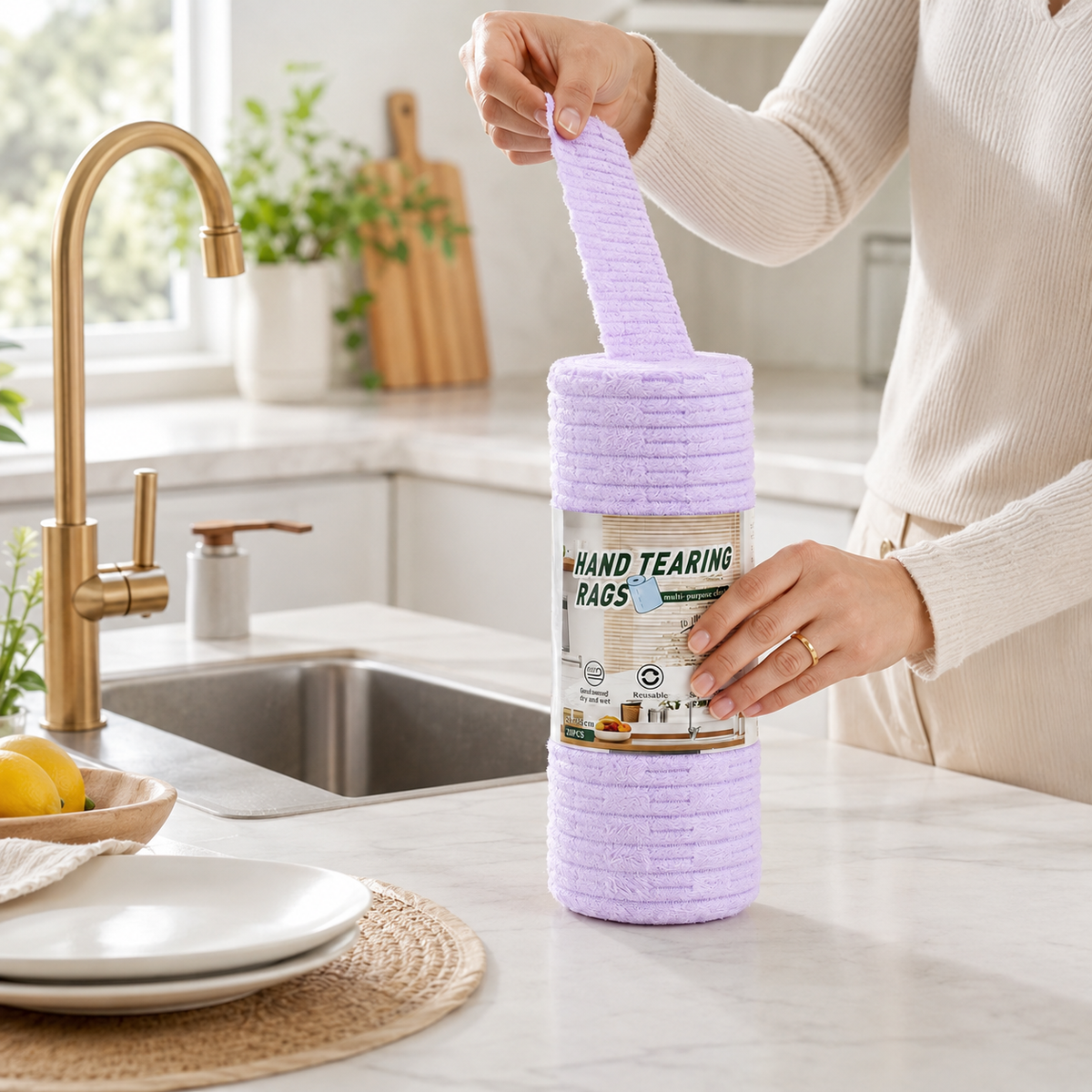 Reusable Tear-Off Cleaning Cloth Roll - product image 3