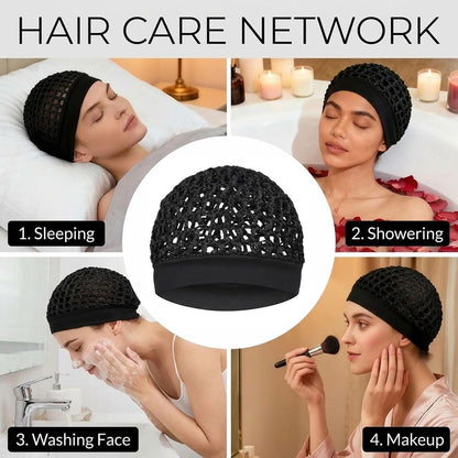 Stretchy Wide-Edge Sleeping Cap Set – 3 Pieces - product image 2