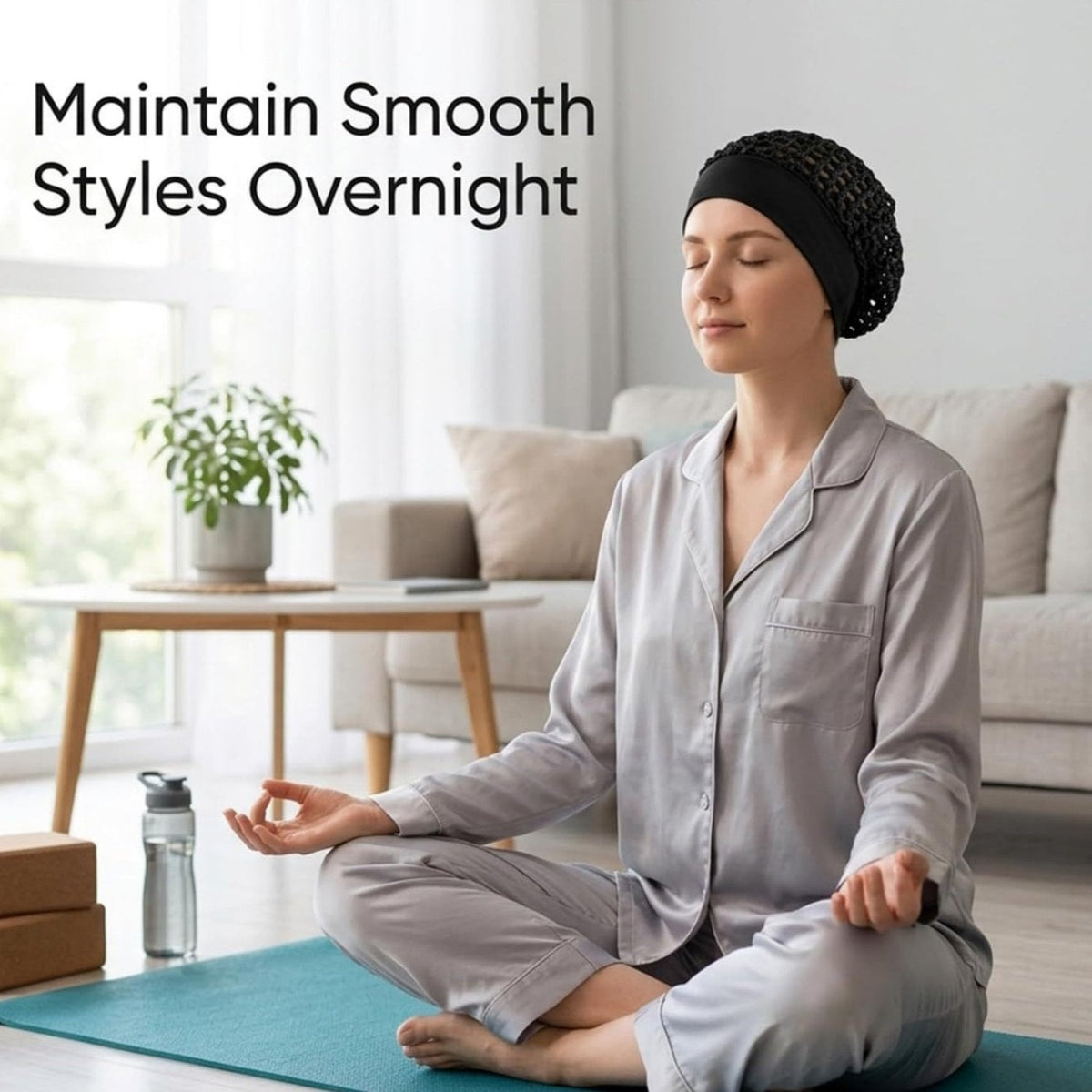 Stretchy Wide-Edge Sleeping Cap Set – 3 Pieces - product image 4