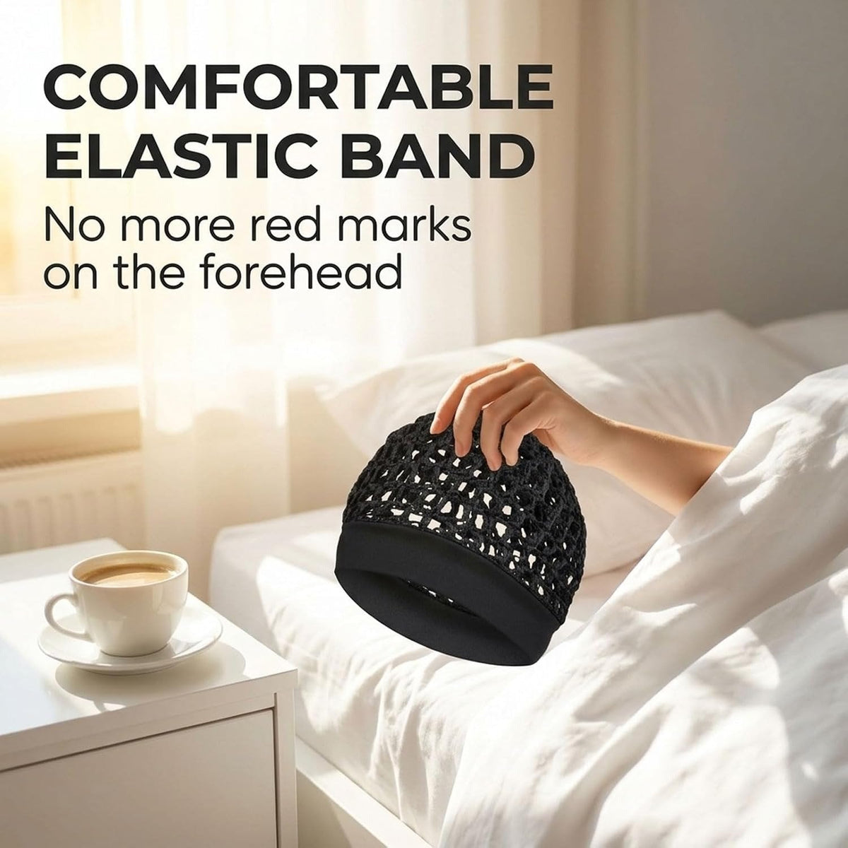 Stretchy Wide-Edge Sleeping Cap Set – 3 Pieces - product image 8