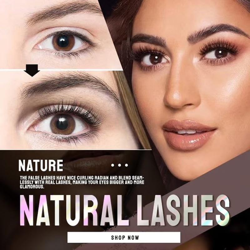 Reusable Self-Adhesive False Eyelashes – 3-Pair Set - product image 3