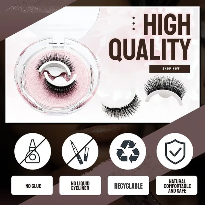 Reusable Self-Adhesive False Eyelashes – 3-Pair Set - product image 7