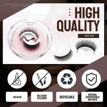 Reusable Self-Adhesive False Eyelashes – 3-Pair Set - product image 7